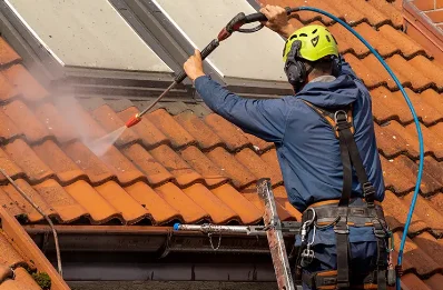 Démoussage et hydrofuge de toiture à Caudan